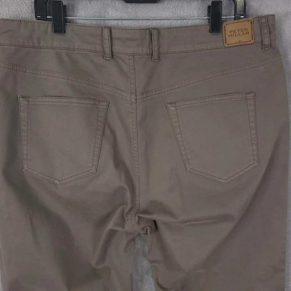 Peter Millar Pants Mens 38x33 Stretch Five Pocket Cotton Sateen Casual Golf